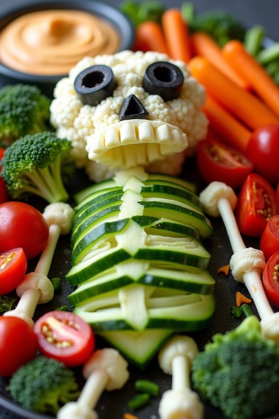 skeleton veggie platter recipe