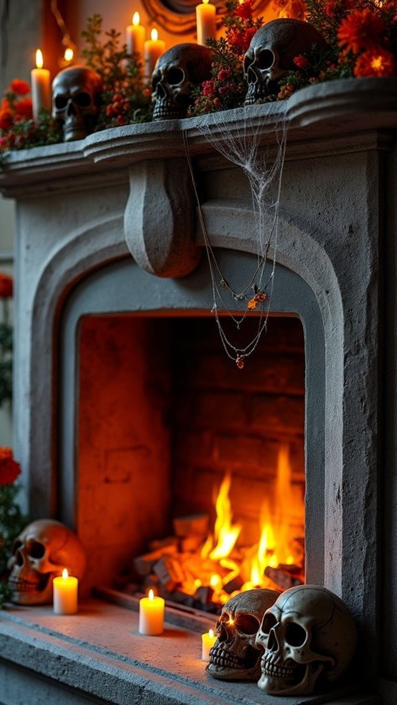 skulls enhance halloween decor