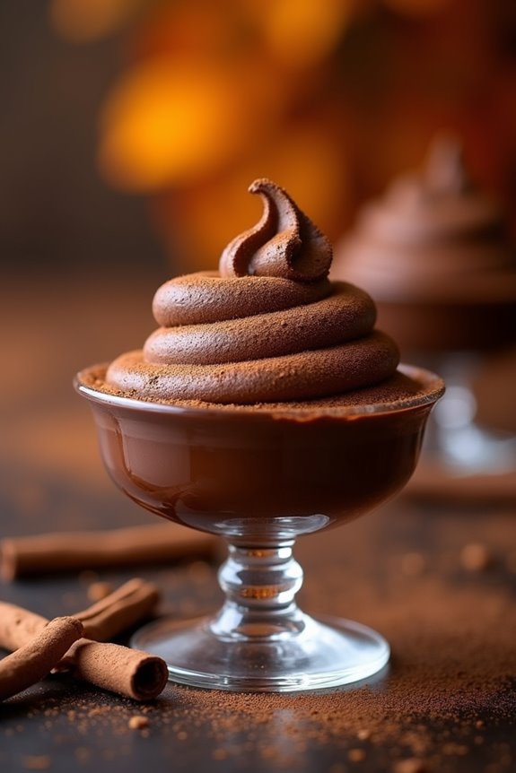 smoky mezcal chocolate mousse