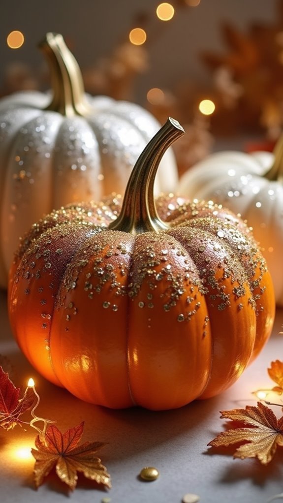 sparkling pumpkin decoration technique