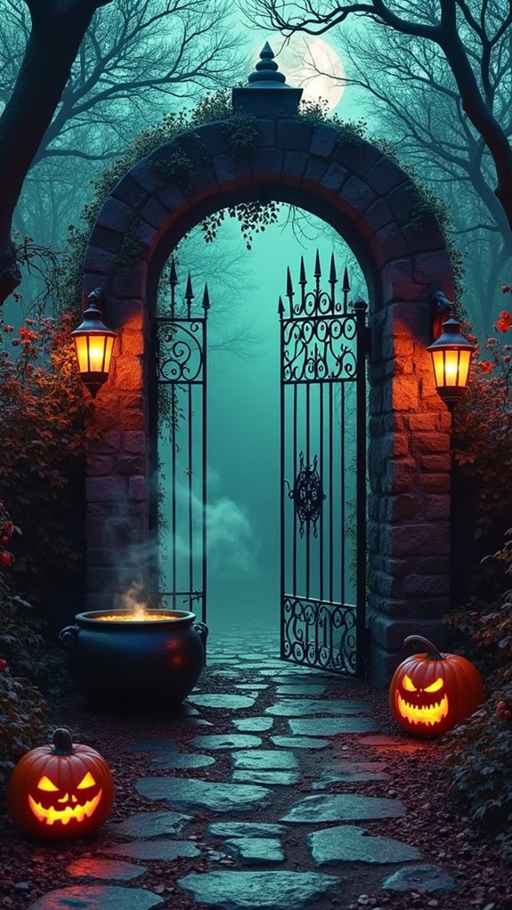 spellbinding halloween entrance decor