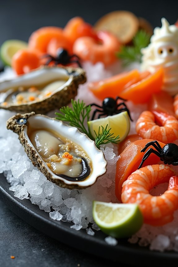 spellbinding seafood halloween platter