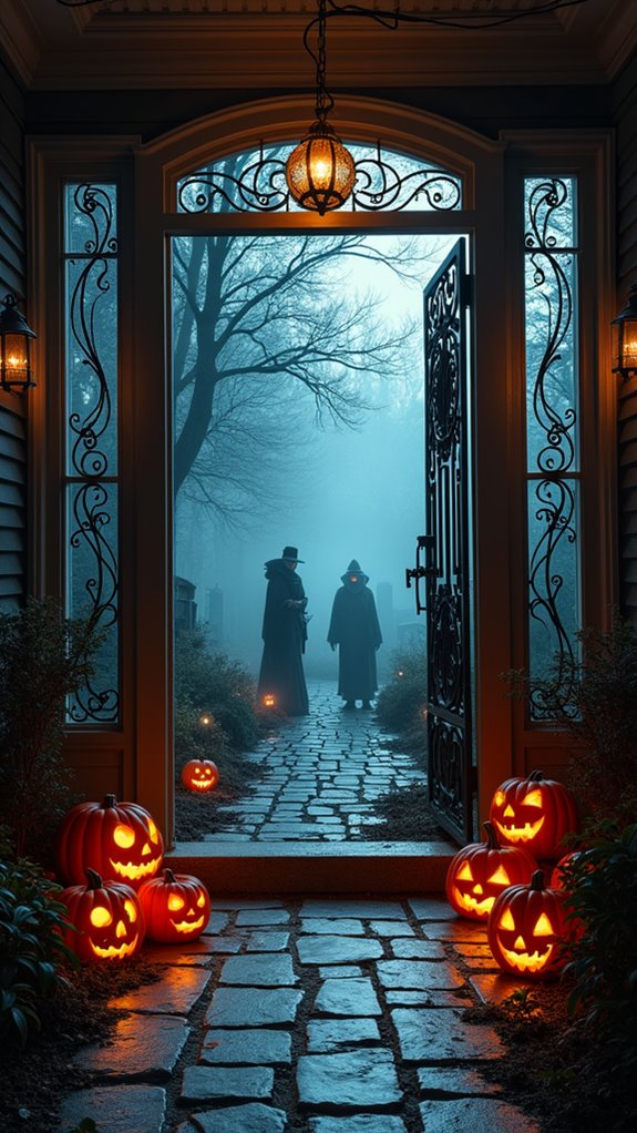 spine chilling haunted graveyard scene