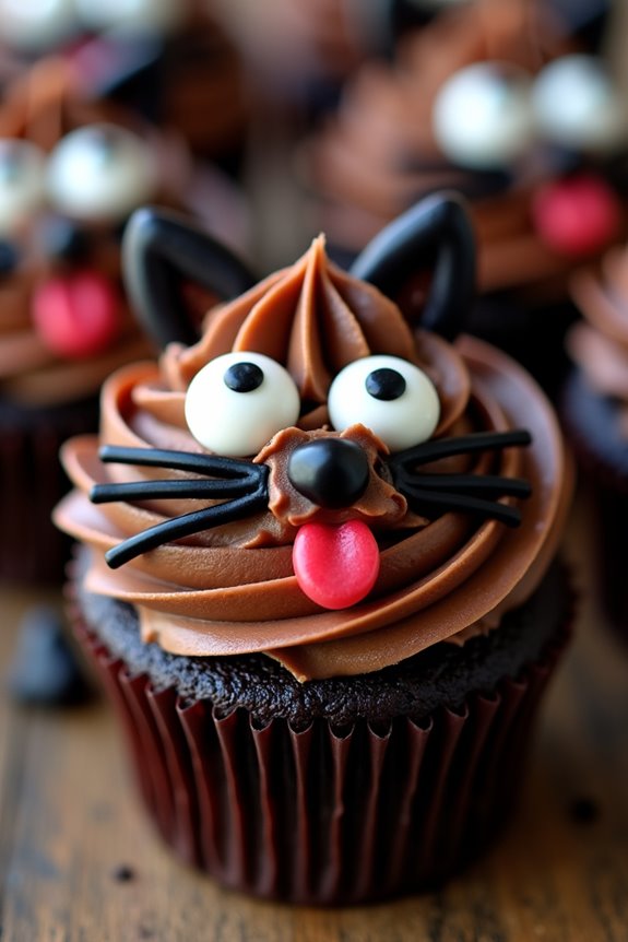 spooktacular black cat cupcakes