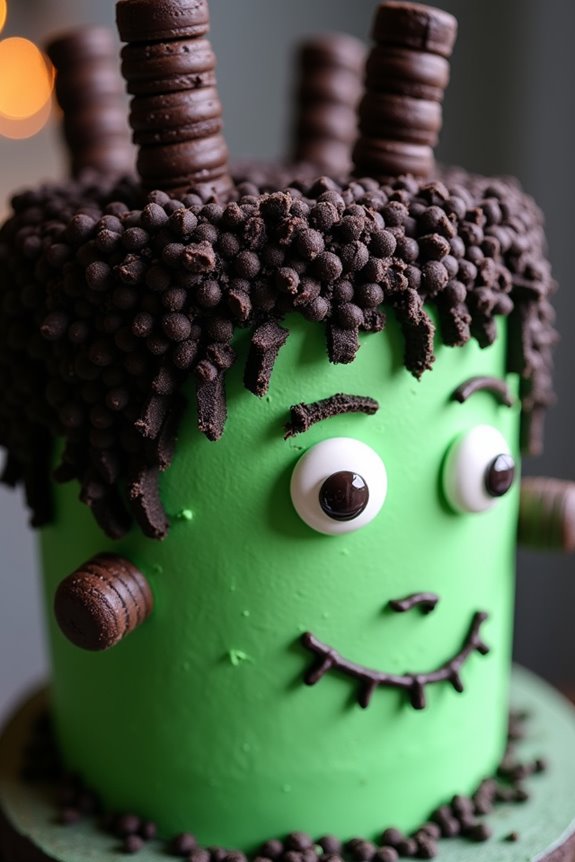 spooktacular frankenstein monster cake