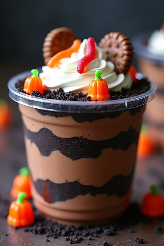 spooktacular halloween dessert cups