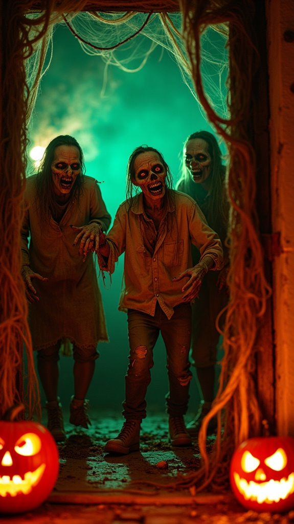 spooky animated zombie display