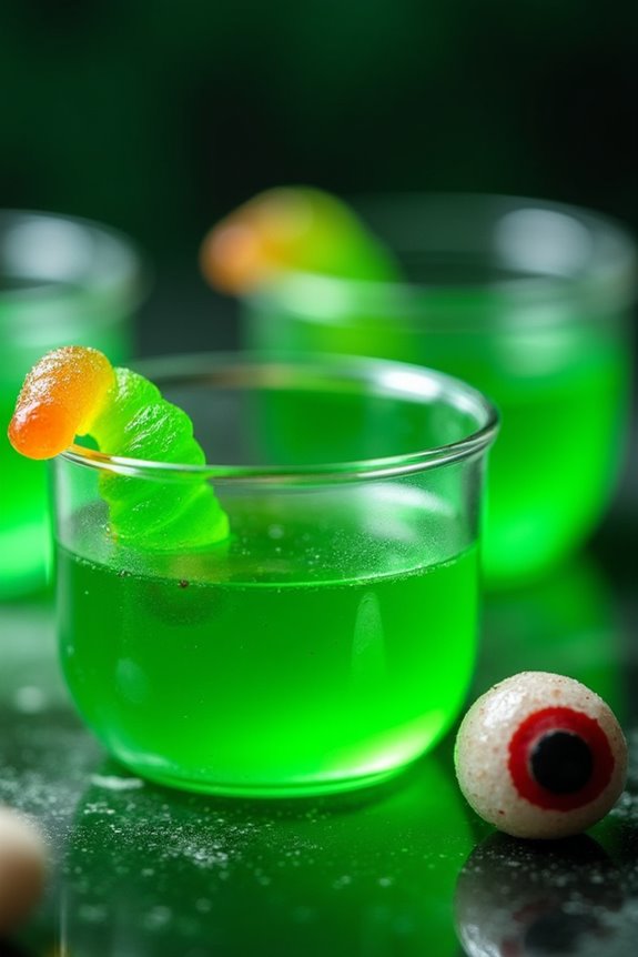 spooky apple jello shots