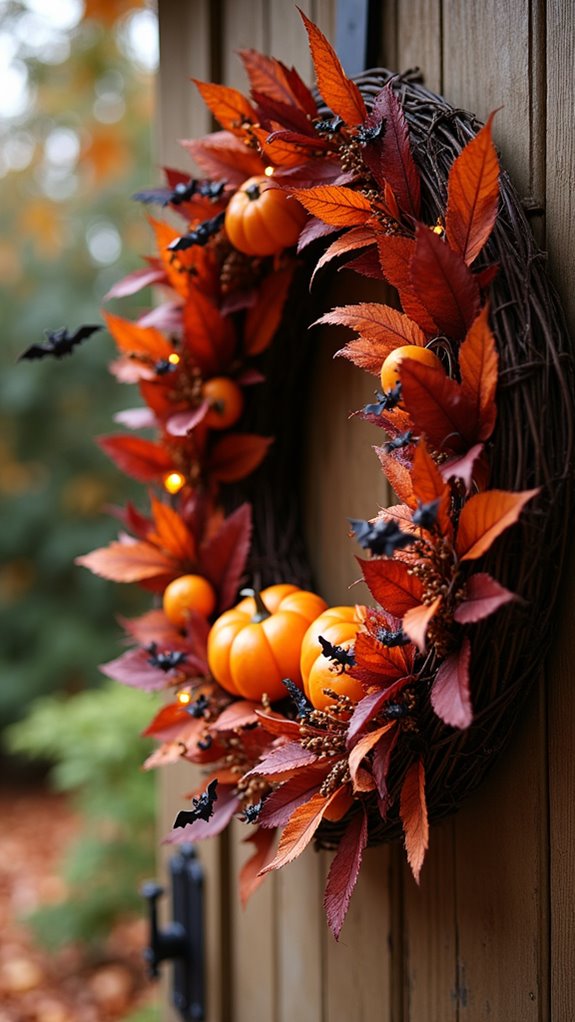 spooky autumn wreath decorations