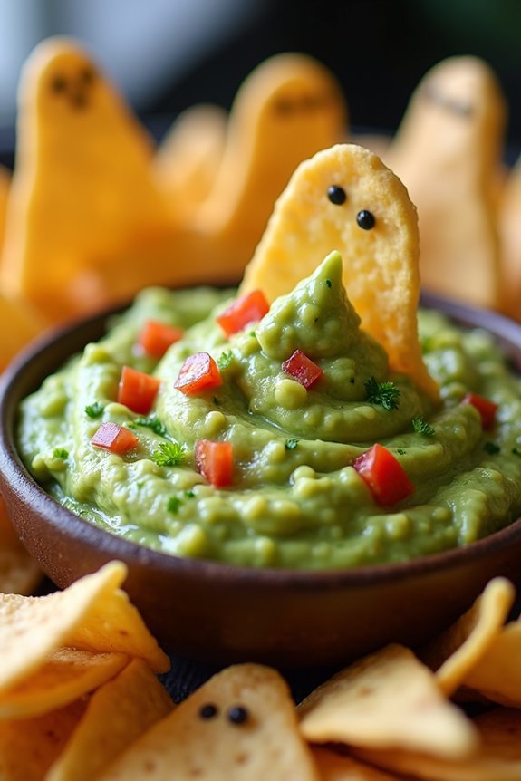 spooky avocado dip delight