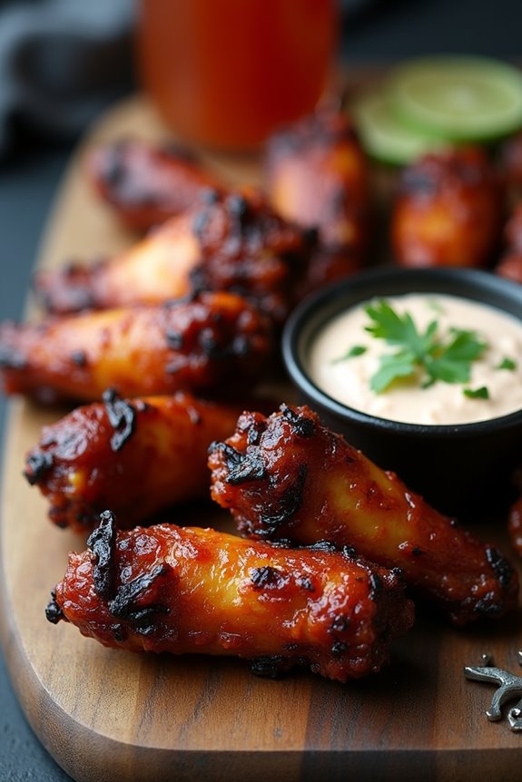 spooky baked chicken wings