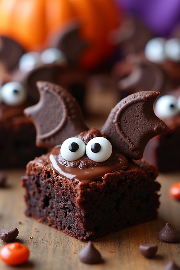 spooky bat brownie treats