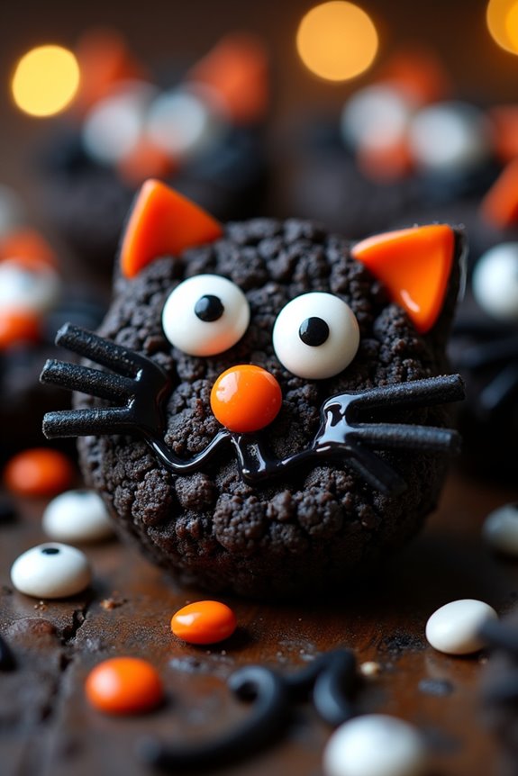 spooky black cat treats