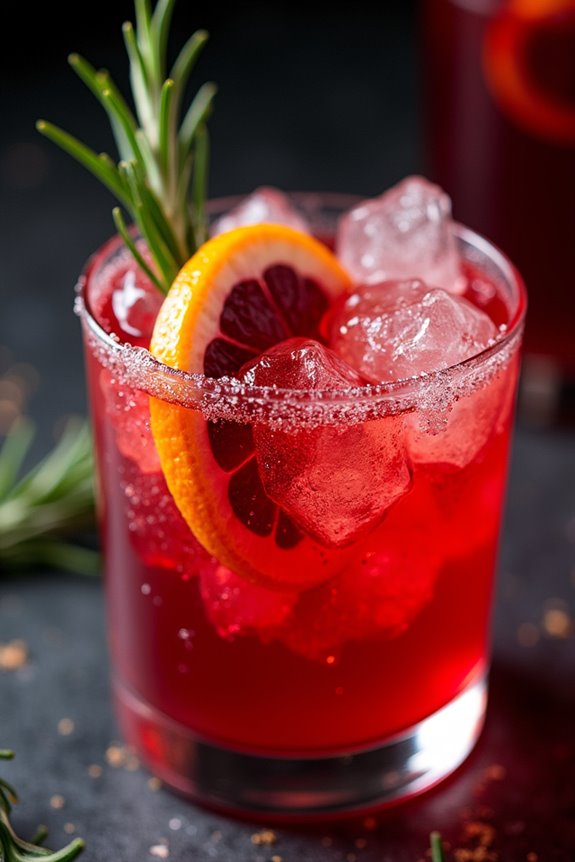 spooky blood orange cocktail