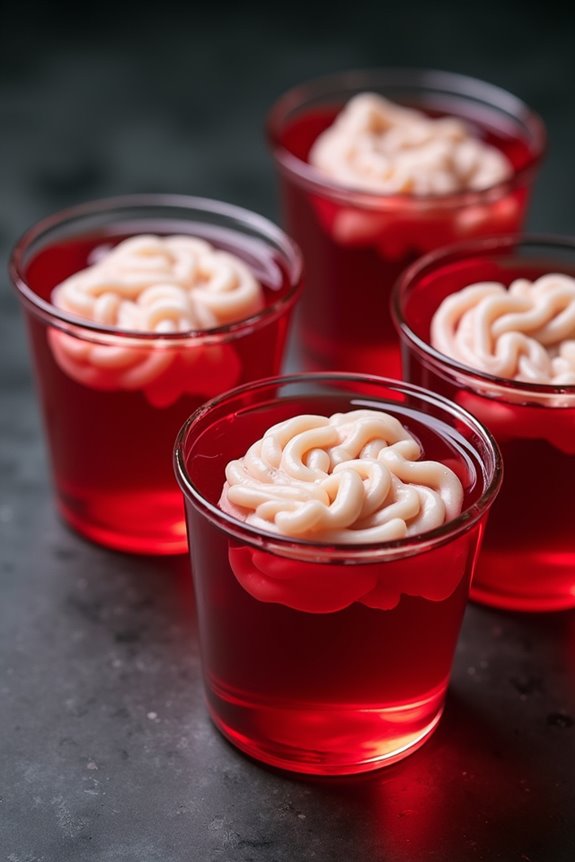 spooky bloody brain shots