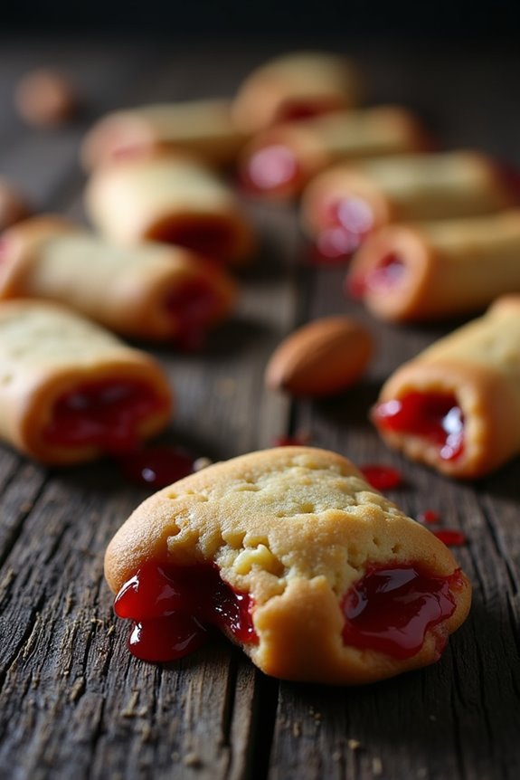 spooky bloody finger cookies