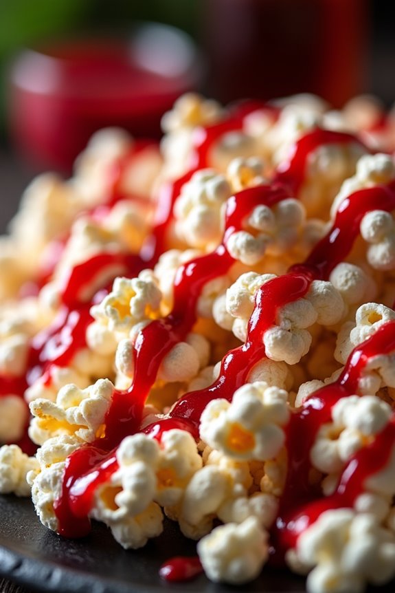 spooky bloody popcorn recipe