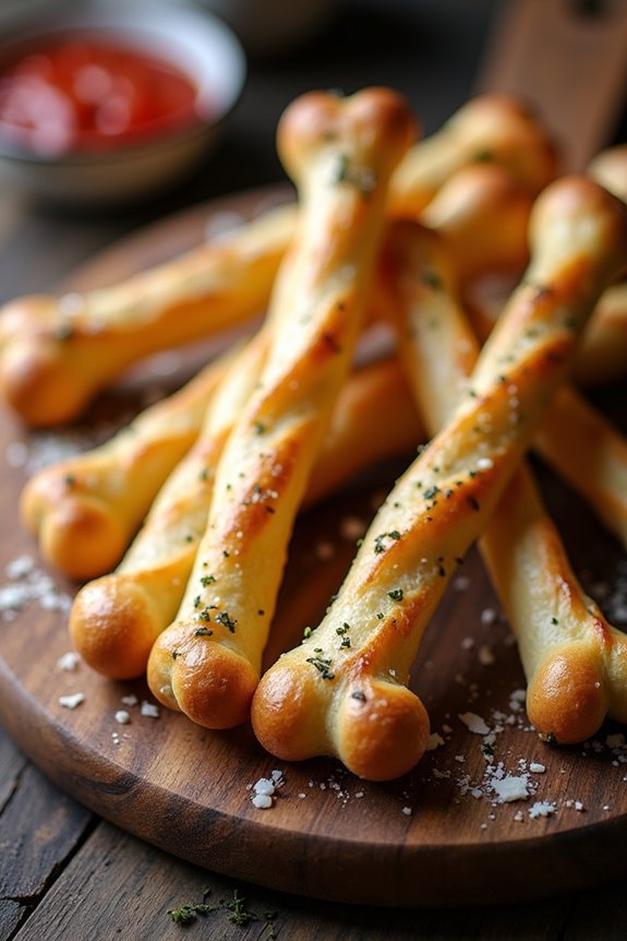 spooky bone shaped breadsticks