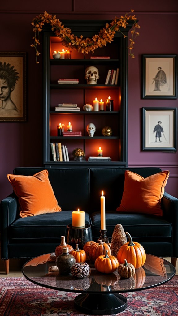 spooky bookshelf halloween charm