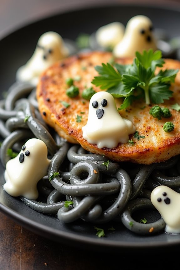 spooky chicken alfredo delight