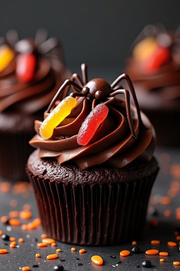 spooky chocolate cupcake treats