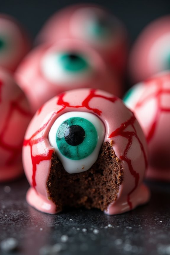 spooky chocolate eyeball treats