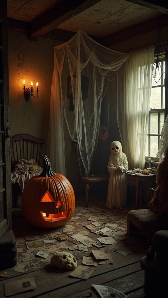 spooky cobweb halloween decor