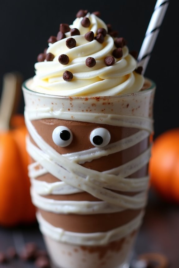 spooky creamy mummy milkshake