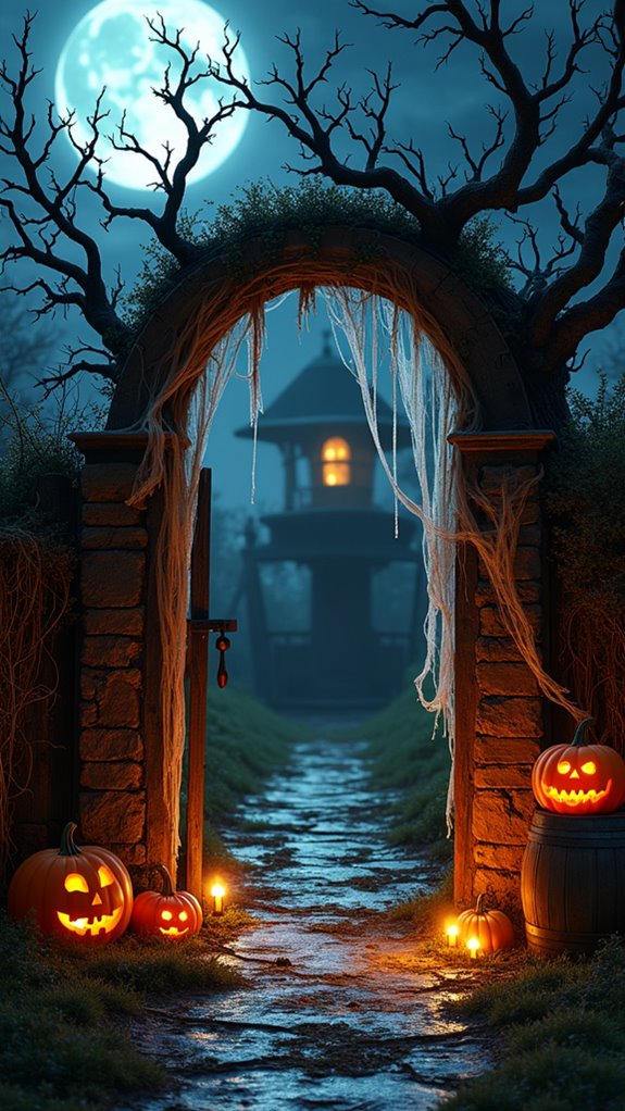 spooky entrance with atmosphere
