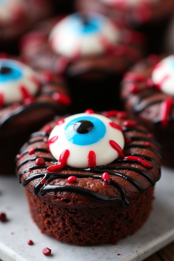 spooky eyeball brownie treats