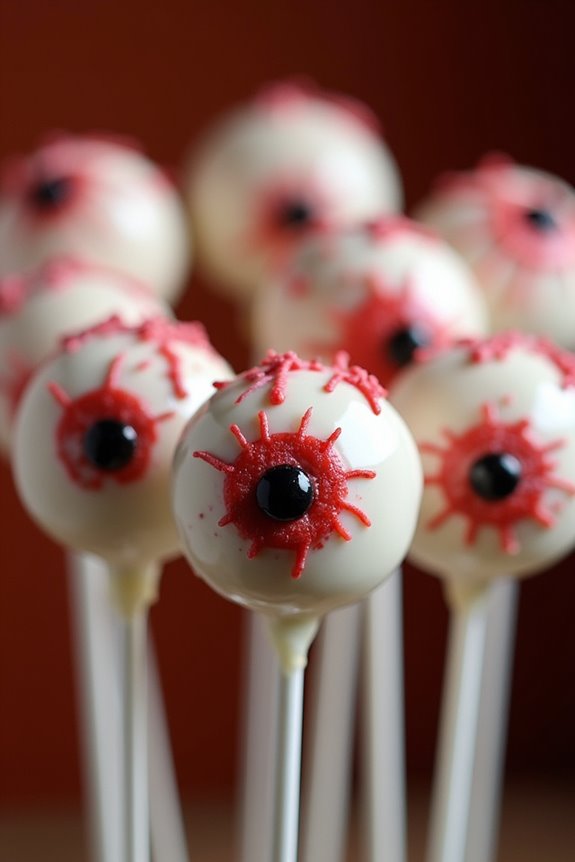 spooky eyeball cake pops