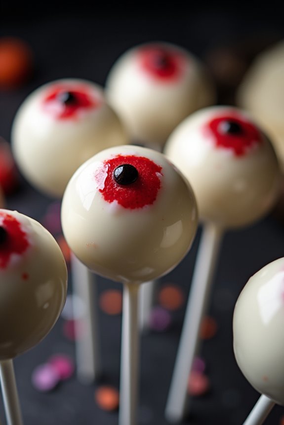 spooky eyeball cake pops