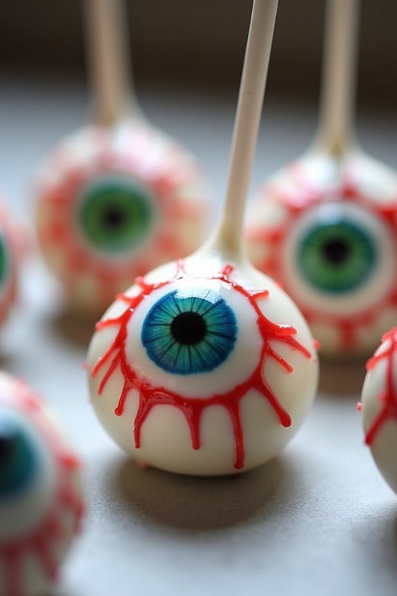 spooky eyeball cake pops