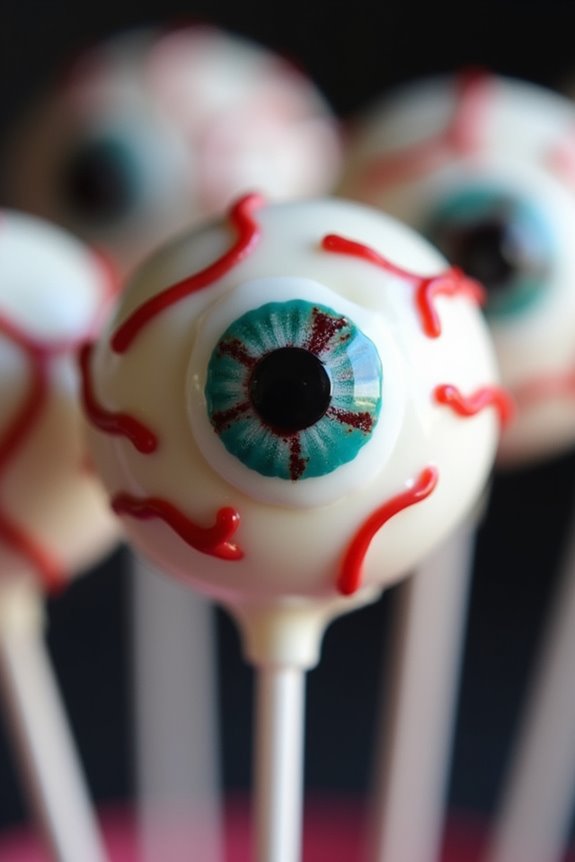 spooky eyeball cake pops