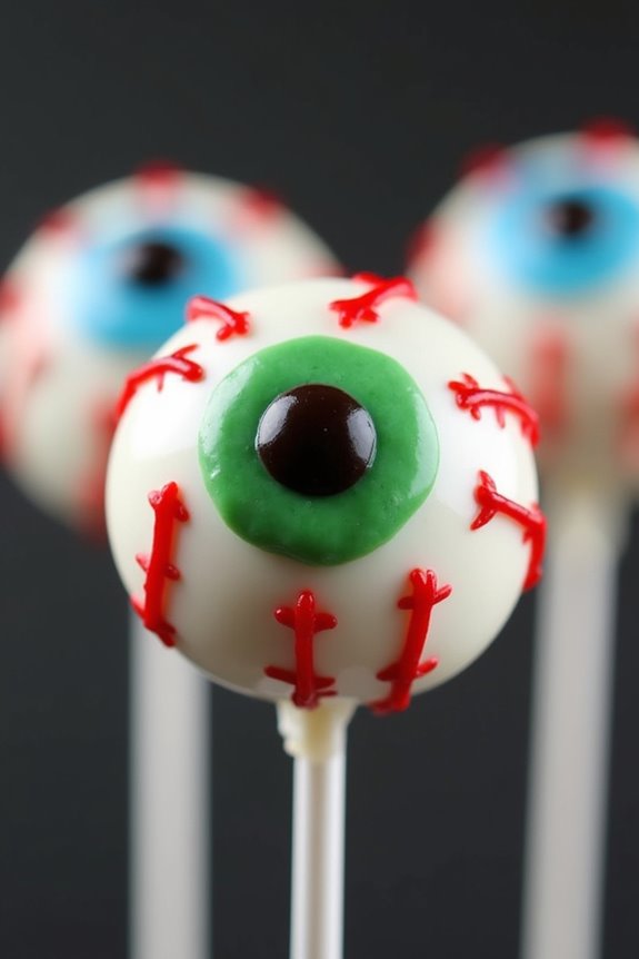 spooky eyeball cake pops