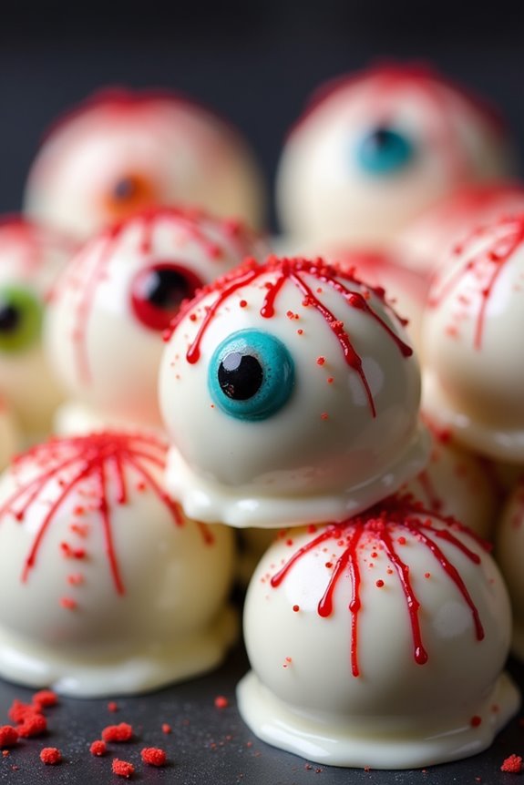 spooky eyeball cake truffles