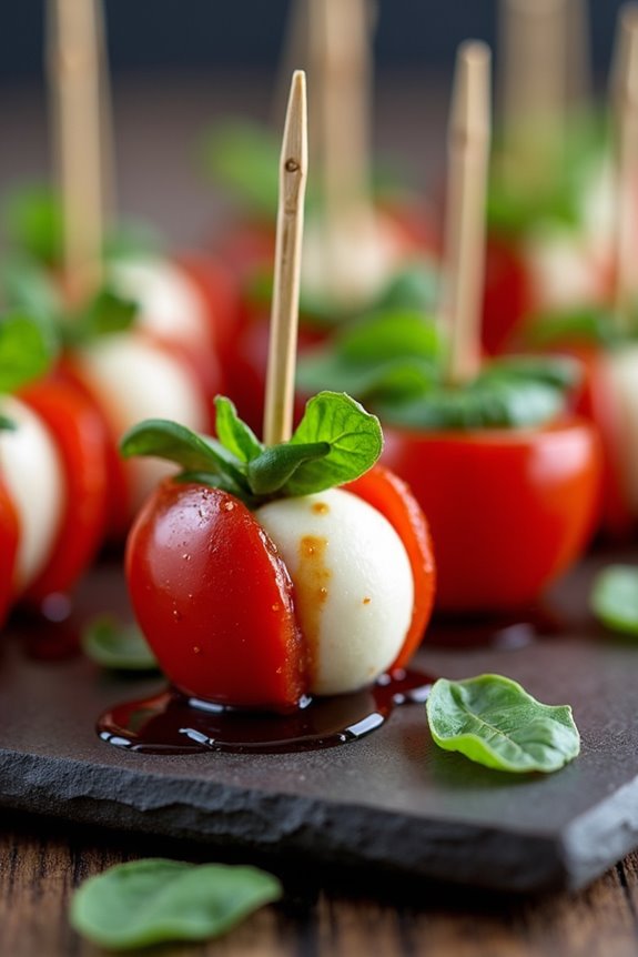 spooky eyeball caprese bites