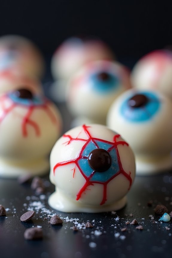 spooky eyeball chocolate treats