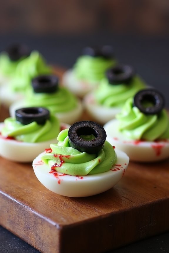 spooky eyeball deviled eggs