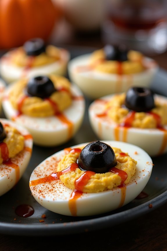 spooky eyeball deviled eggs