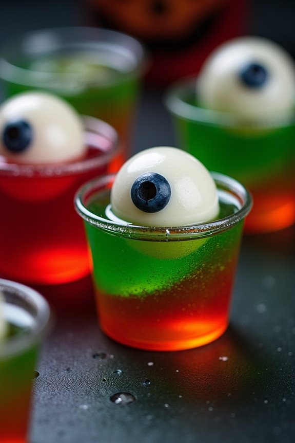 spooky eyeball jello shots
