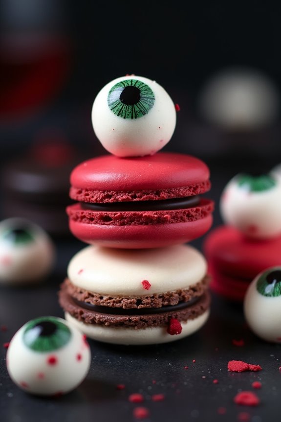 spooky eyeball macaron recipe
