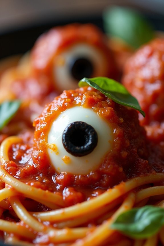 spooky eyeball spaghetti recipe