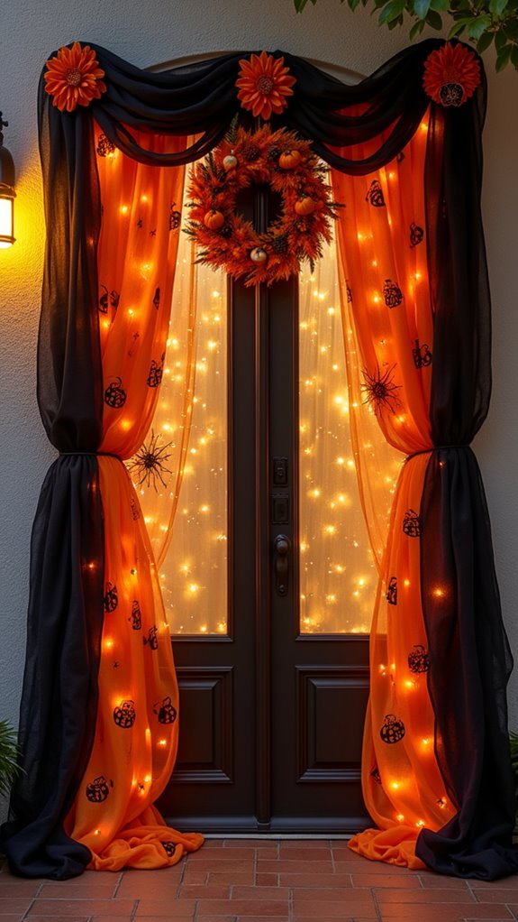 spooky festive door curtains