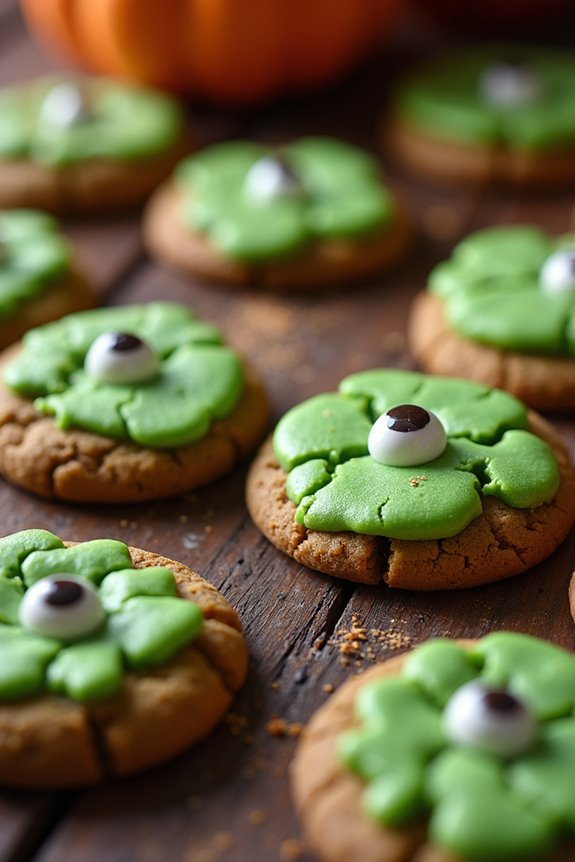 spooky ginger snap cookies