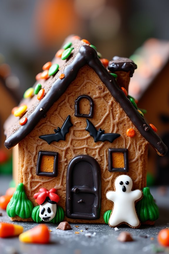 spooky gingerbread house cookies