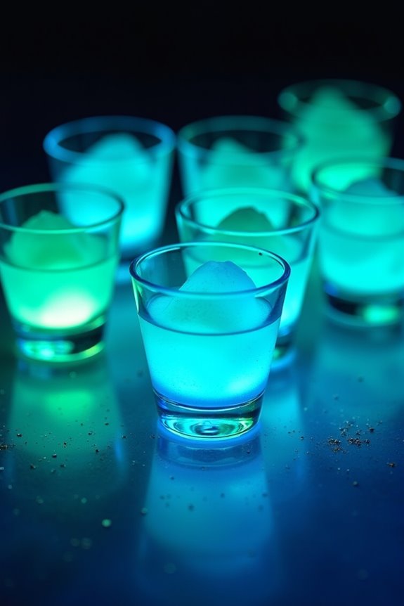 spooky glowing jello shots