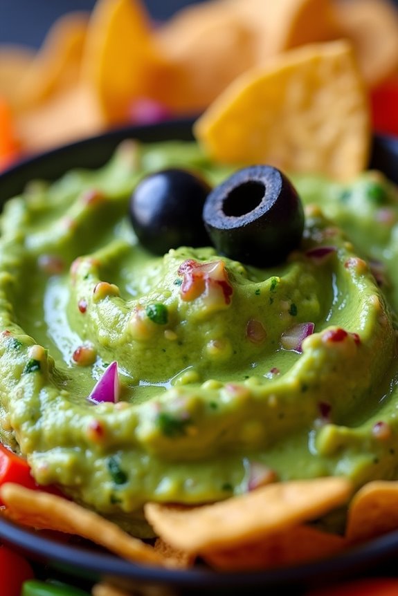 spooky goblin guacamole dip