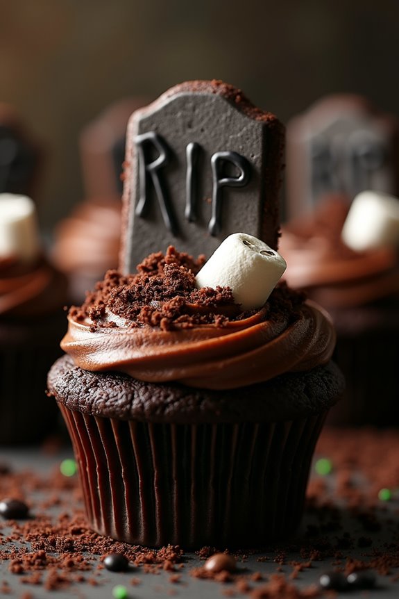 spooky graveyard cupcake recipe