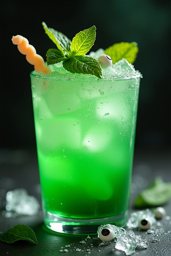 spooky green cocktail delight